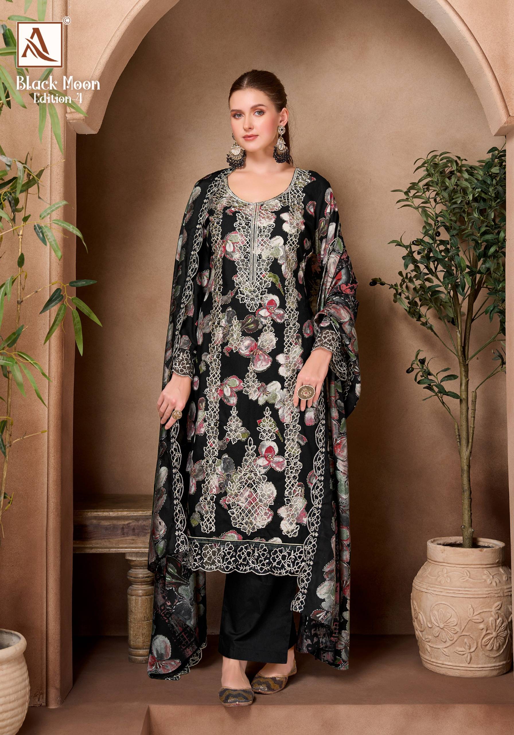 BLACK MOON-4 By Alok Suit 3019-1124-01 to 3019-1124-06 Series Beautiful Pakistani Suits Colorful Stylish Fancy Viscose Reyon Dresses At Wholesale Price